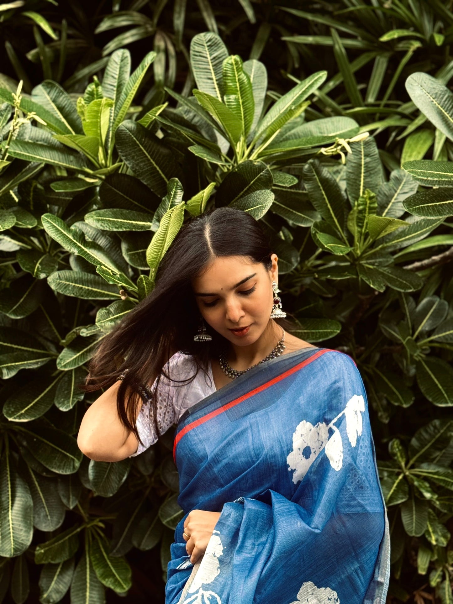 Women's Printed Muga Zari Tissue Silk Saree