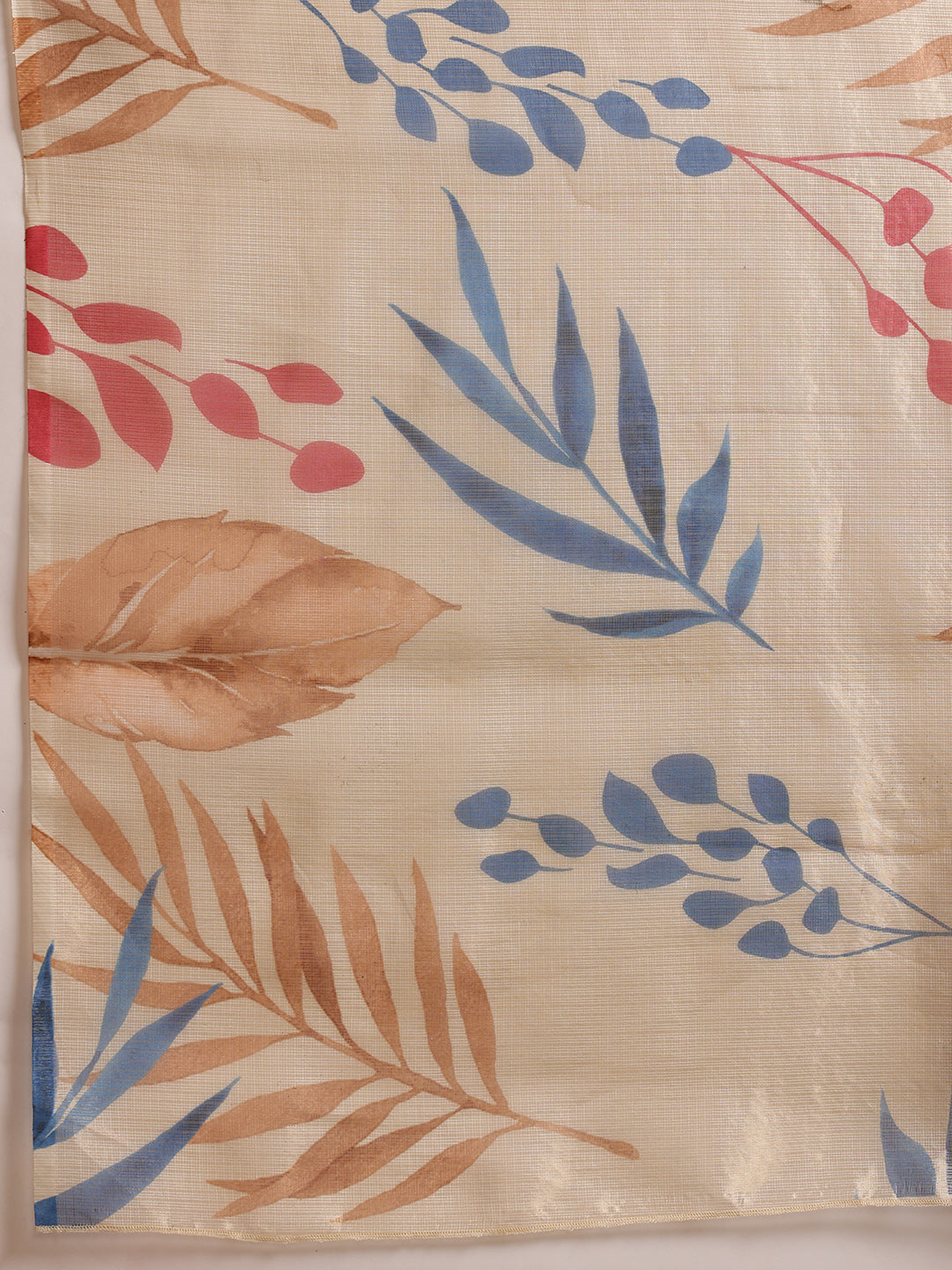 Women's Printed Muga Zari Tissue Silk Saree