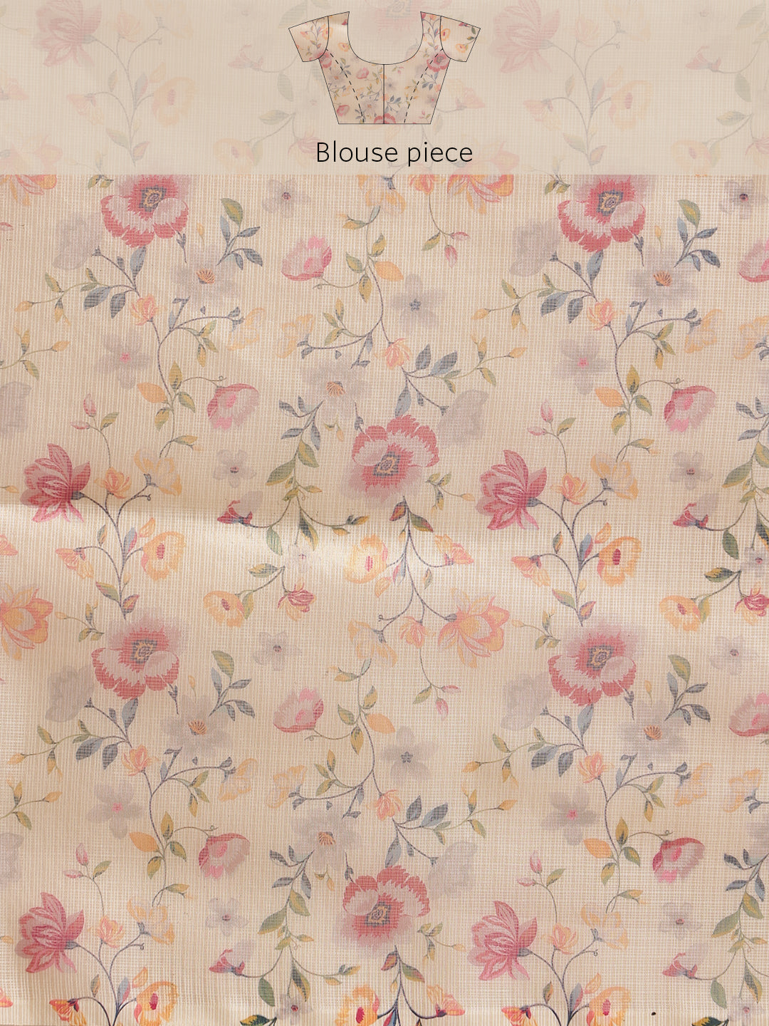 Women's Printed Muga Zari Tissue Silk Saree