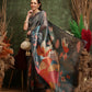 Women's Printed Muga Zari Tissue Silk Saree