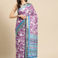 Floral Print Soft Silk Zari Woven Saree
