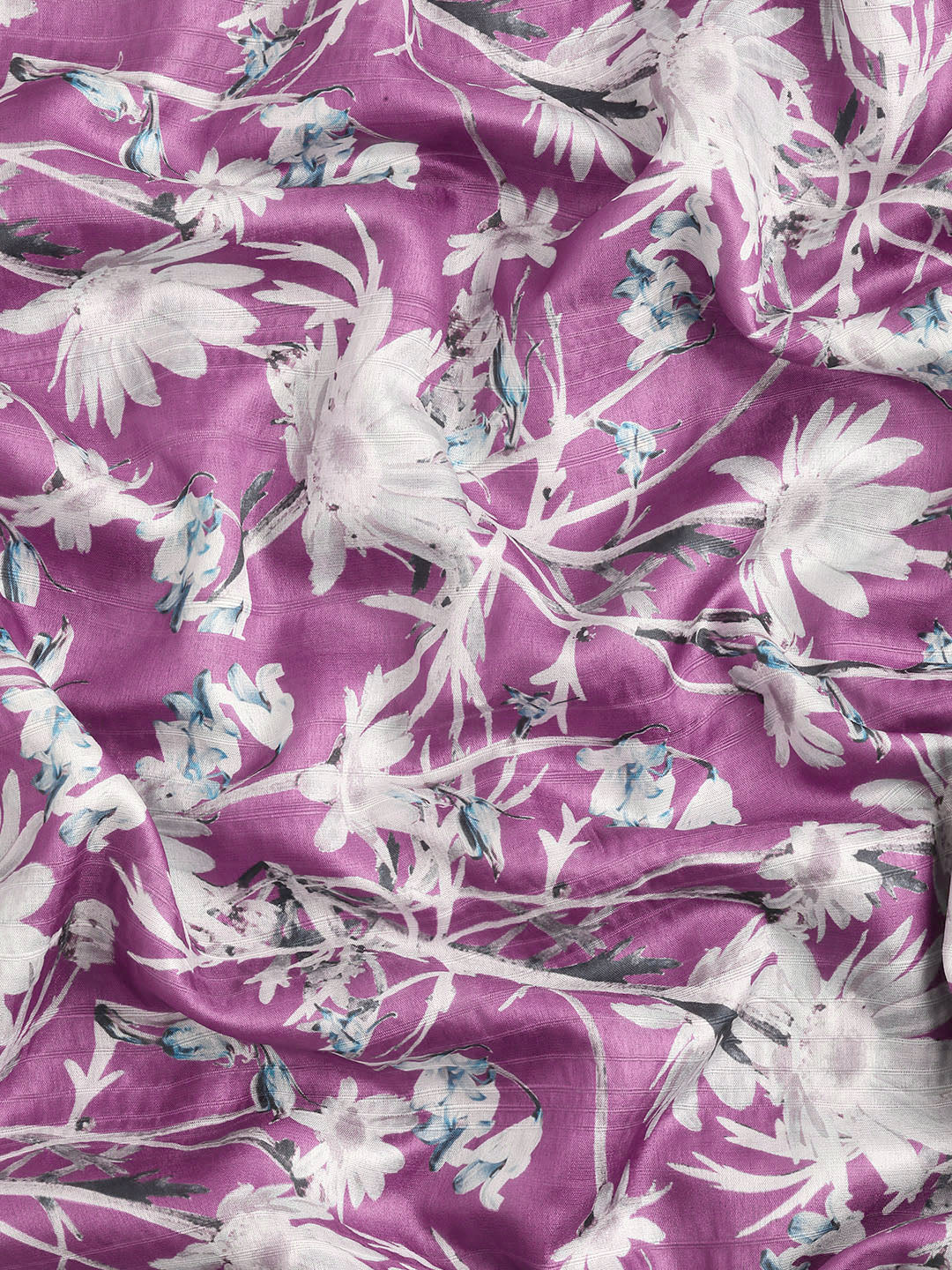 Floral Print Soft Silk Zari Woven Saree
