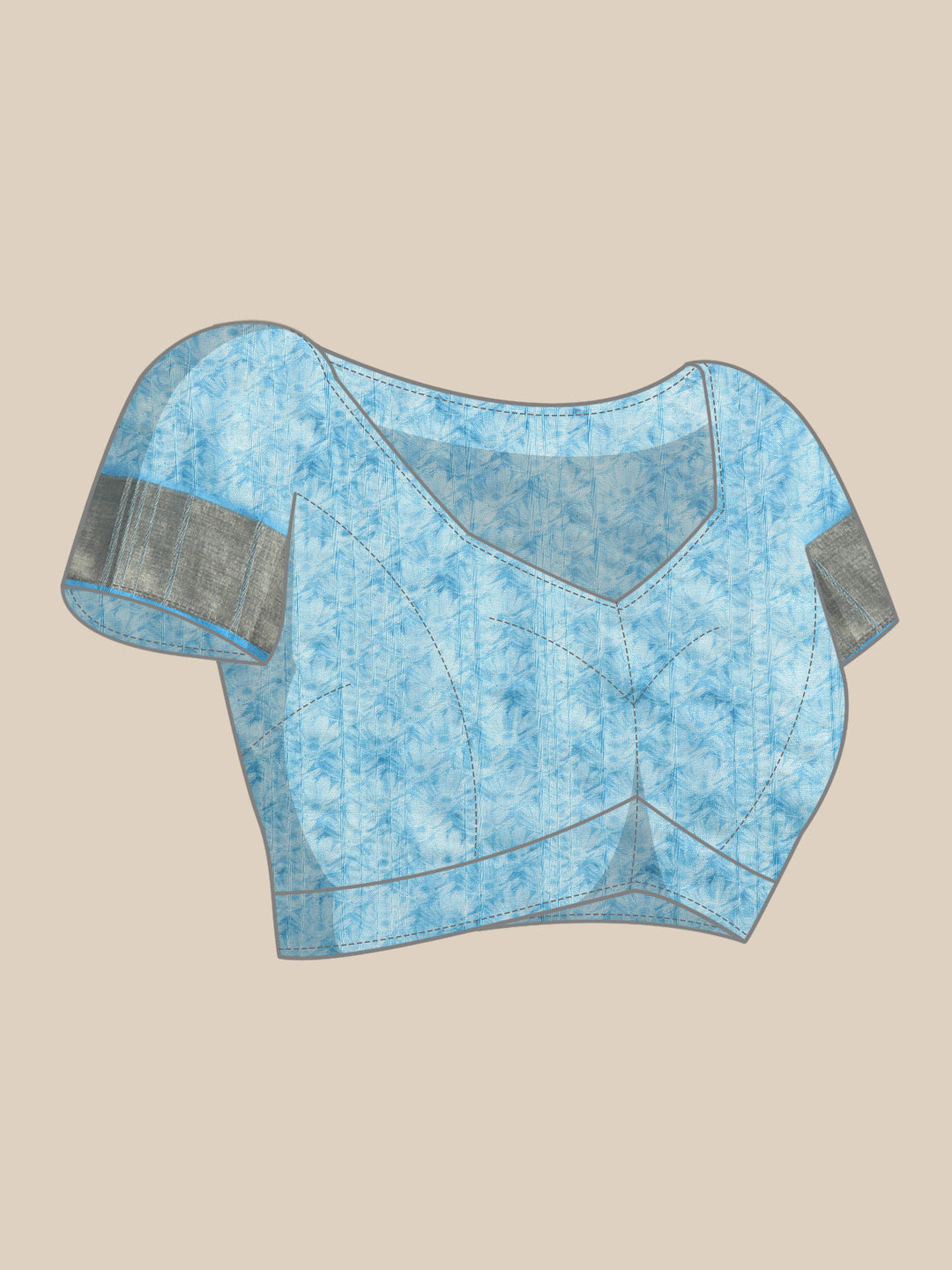 Floral Print Soft Silk Zari Woven Saree