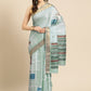 Floral Print Soft Silk Zari Woven Saree