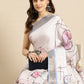 Floral Print Soft Silk Zari Woven Saree