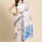 Floral Print Soft Silk Zari Woven Saree