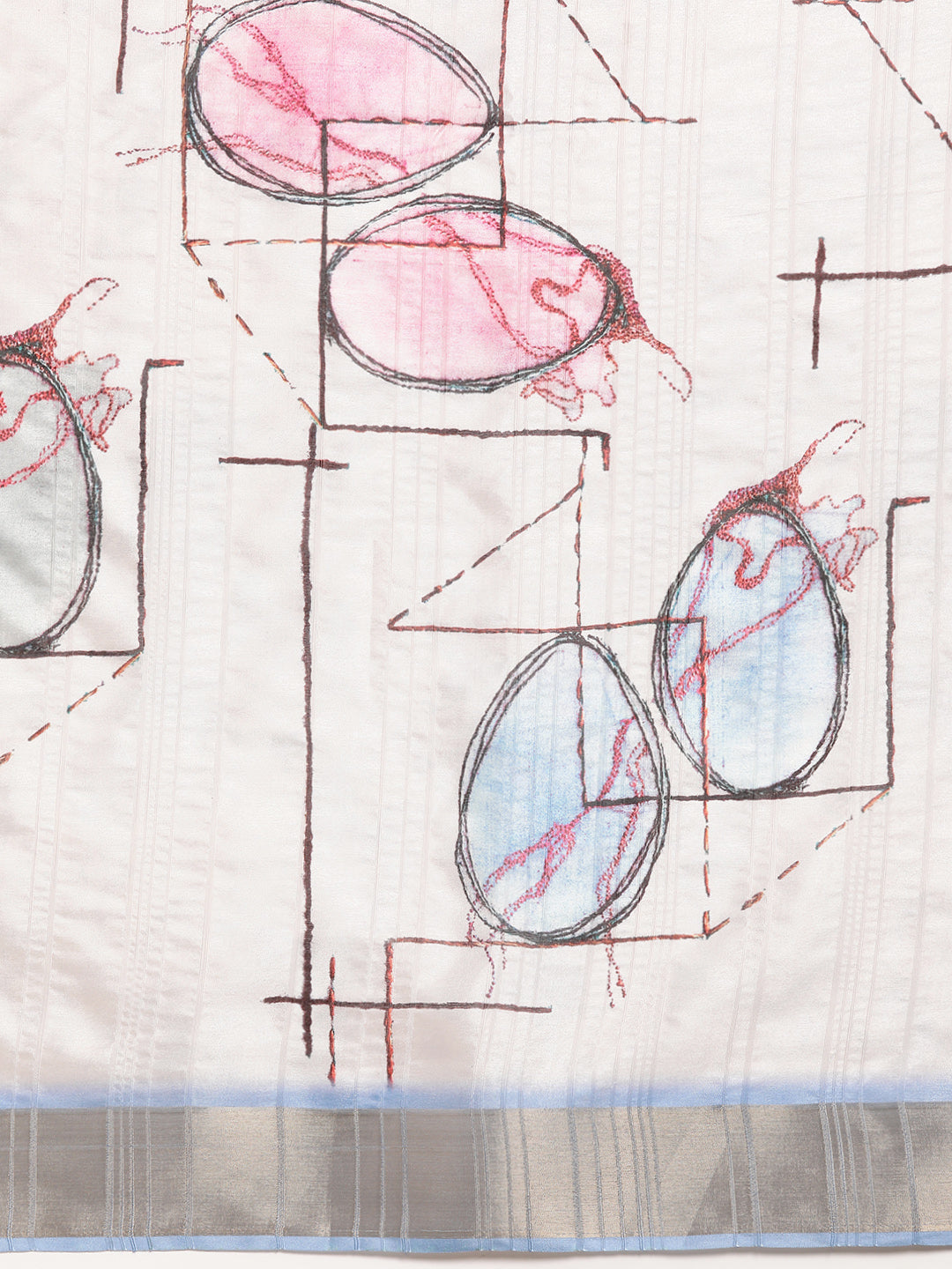 Floral Print Soft Silk Zari Woven Saree