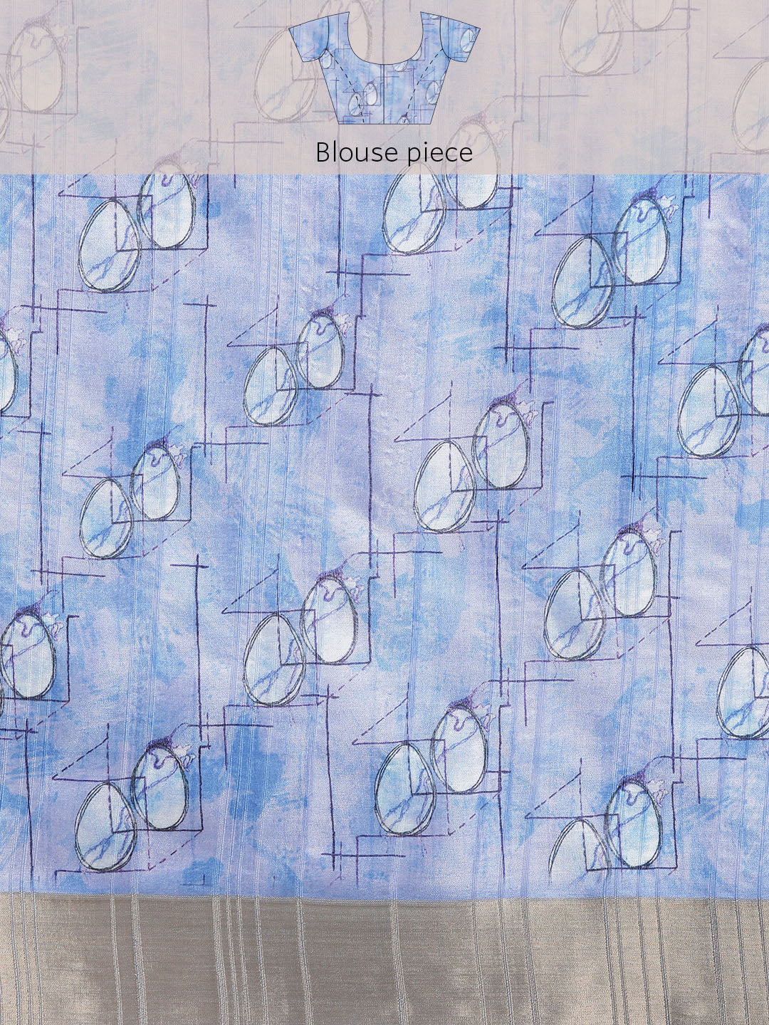 Floral Print Soft Silk Zari Woven Saree