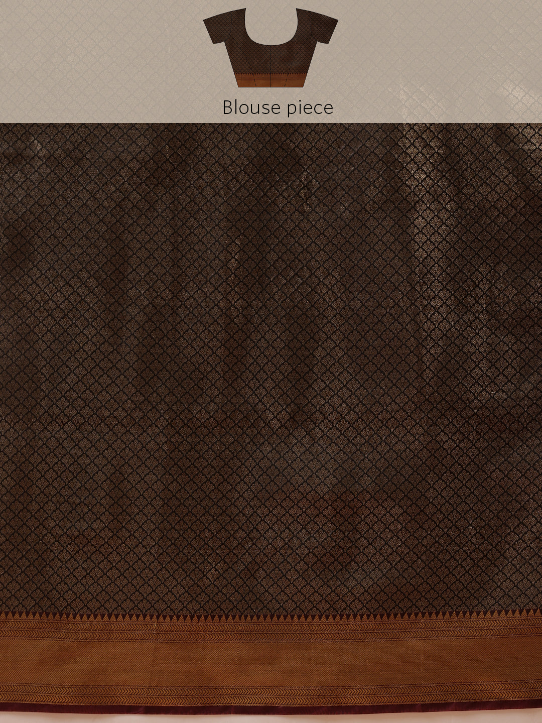 Chevron Classical Weaving Ikkat Zari Woven With Kanjivaram Border Saree