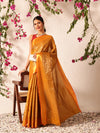 Chevron Classical Weaving Ikkat Zari Woven With Kanjivaram Border Saree