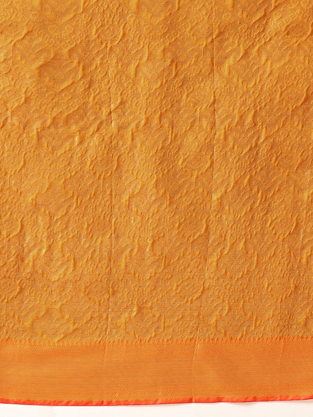 Chevron Classical Weaving Ikkat Zari Woven With Kanjivaram Border Saree