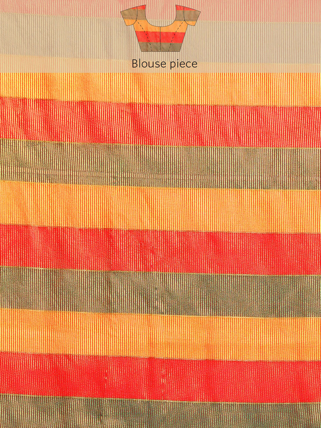 Women's Kanjivaram Color Block Checks Saree