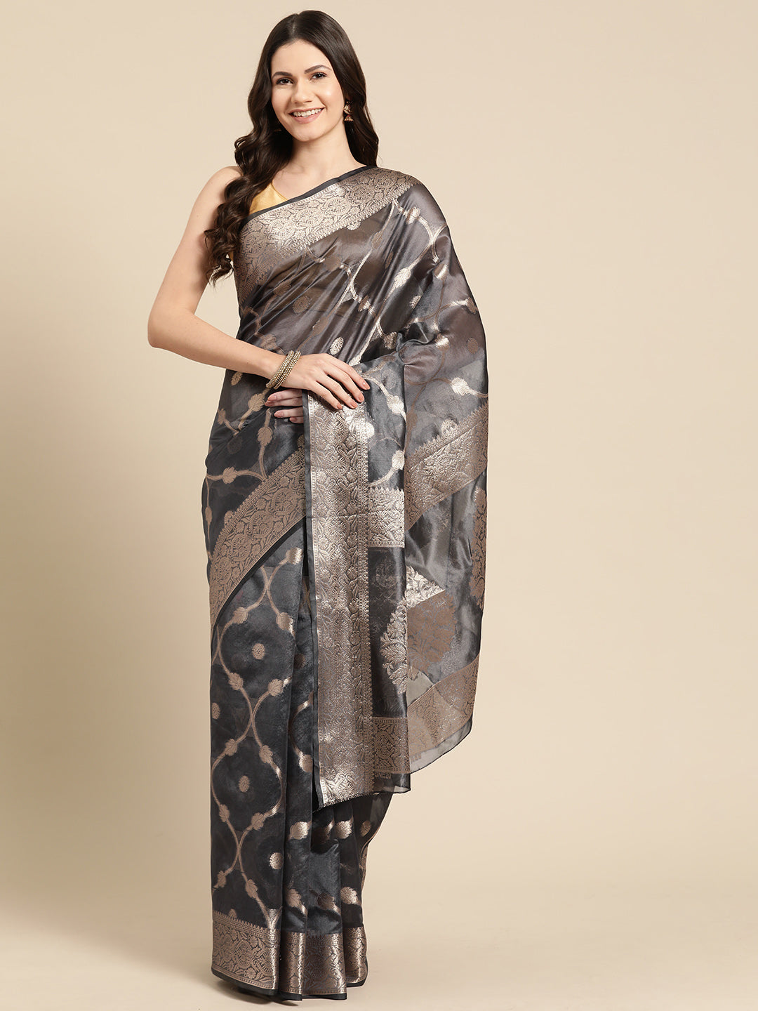 Banarasi Organza Silk Zari Woven Saree