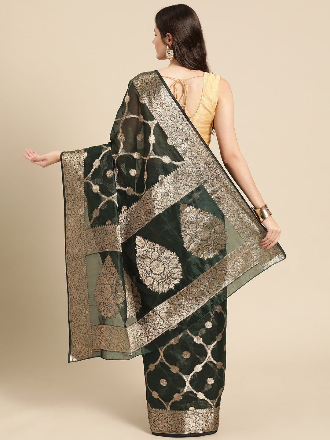 Banarasi Organza Silk Zari Woven Saree