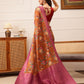 Floral Printed Crepe Saree