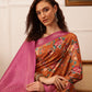 Floral Printed Crepe Saree