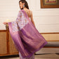 Striped Printed Crepe Saree