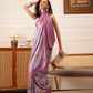 Striped Printed Crepe Saree