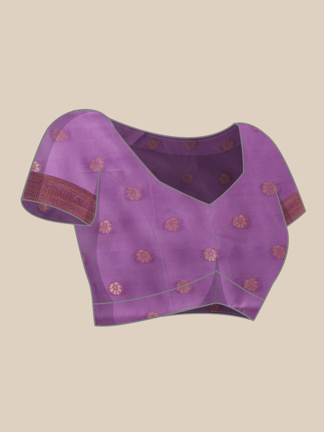 Striped Printed Crepe Saree