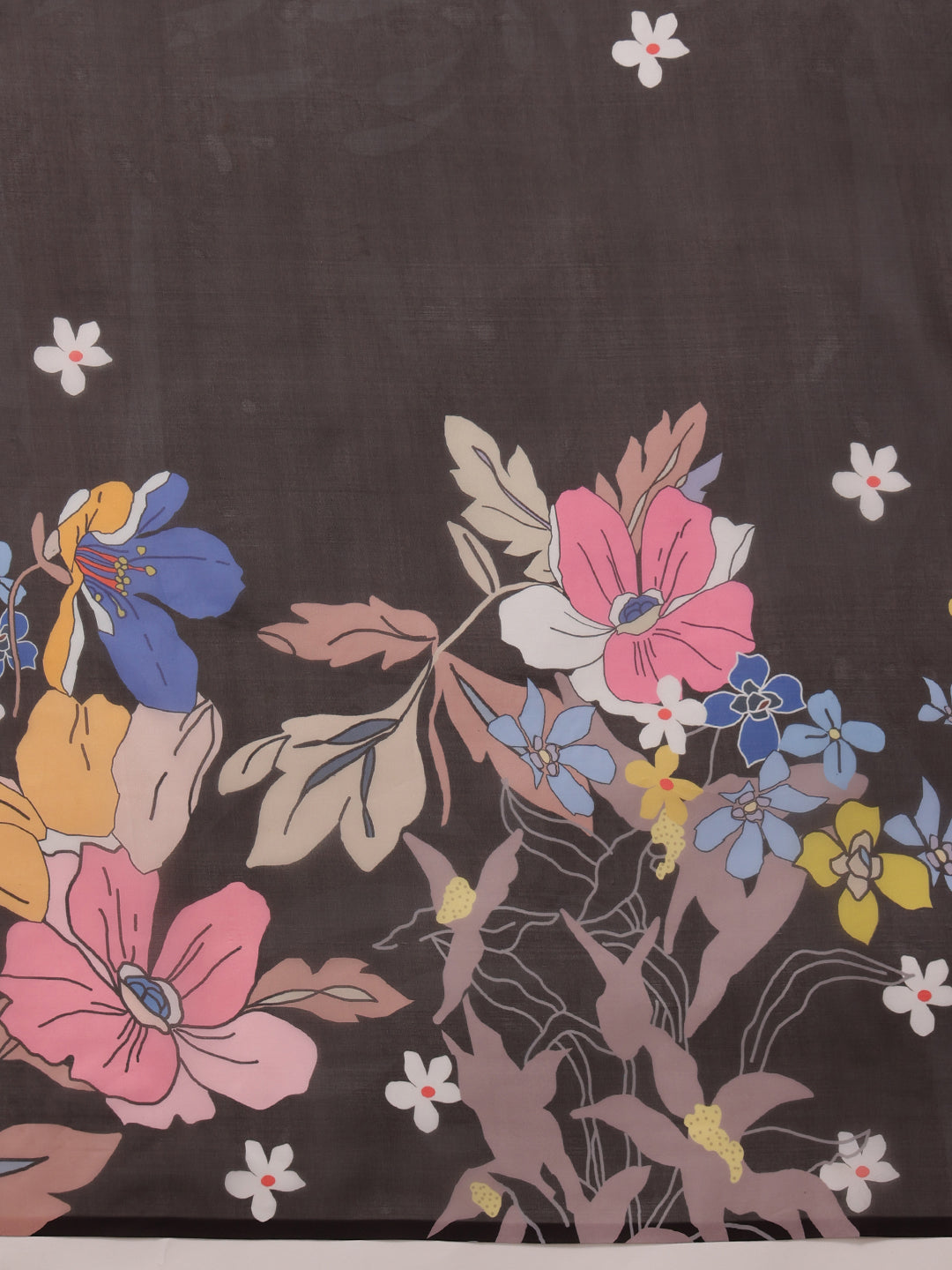 Floral Chanderi Polyester Silk Saree