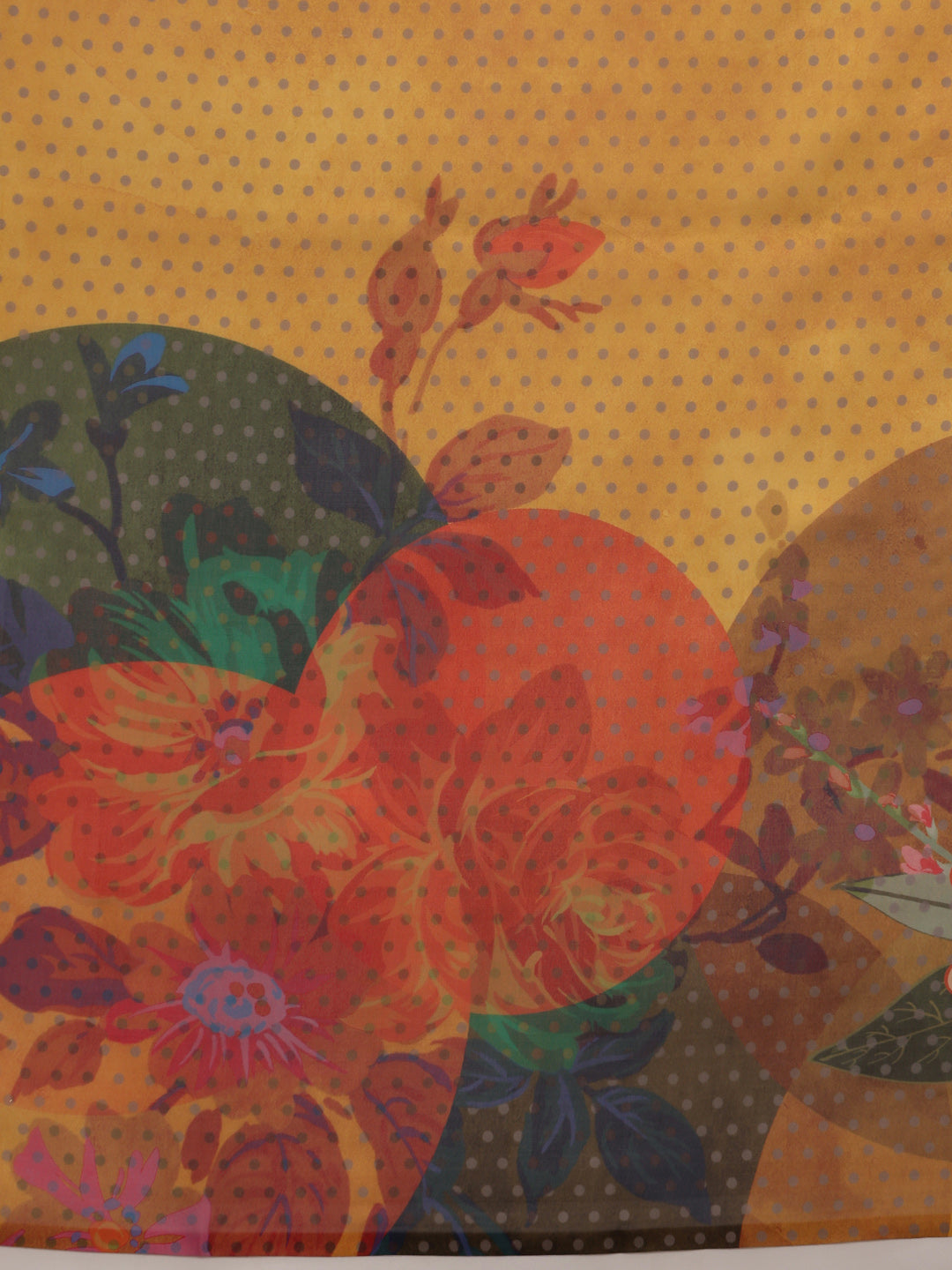 Floral Chanderi Polyester Silk Saree