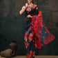 Floral Chanderi Polyester Silk Saree