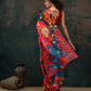 Floral Chanderi Polyester Silk Saree