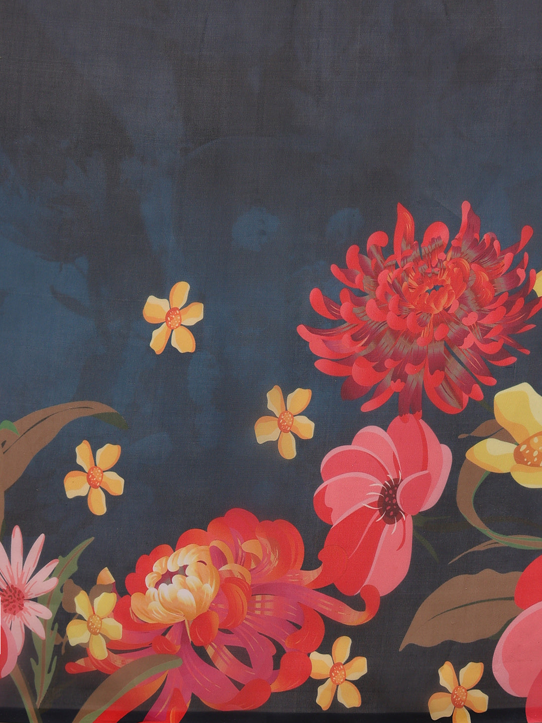 Floral Chanderi Polyester Silk Saree