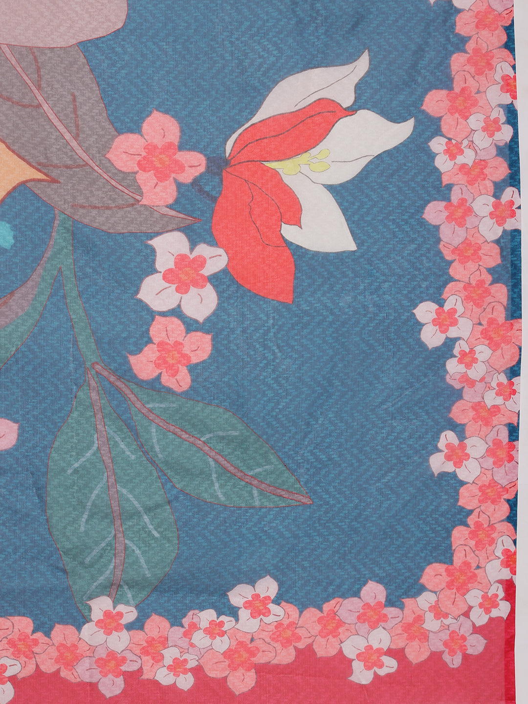 Floral Chanderi Polyester Silk Saree