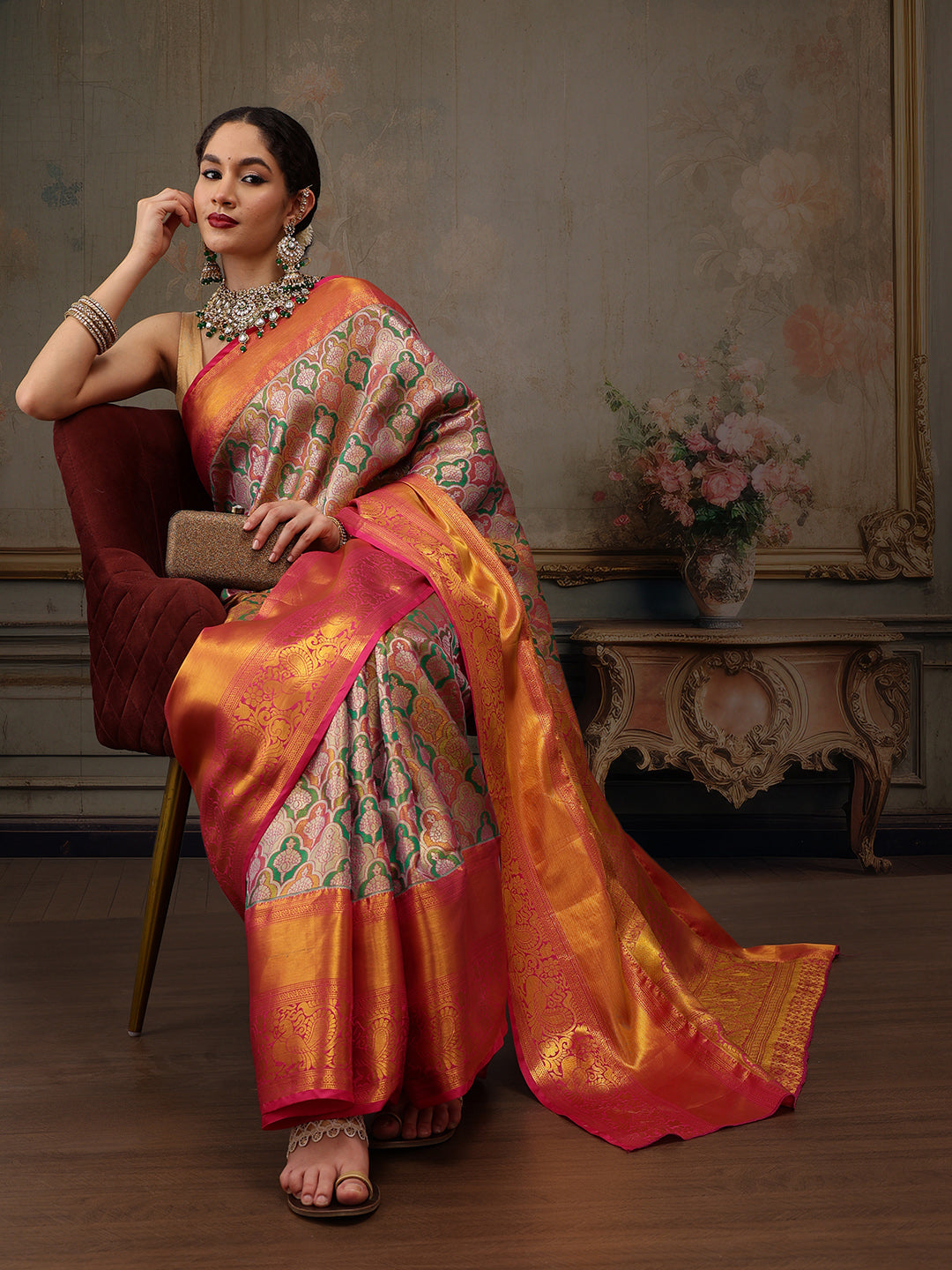 Heavy Pure Silk Woven Banarasi Saree