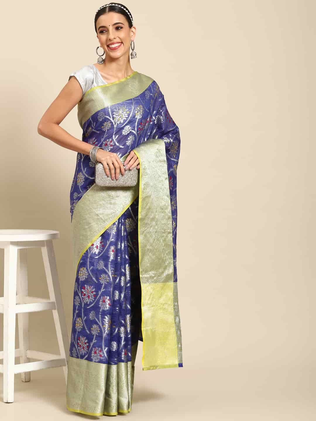 Brocade Soft Silk Zari Woven Saree