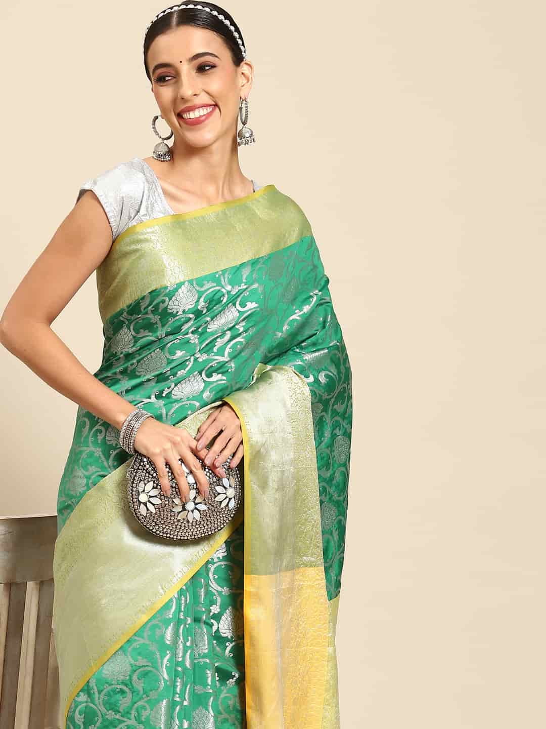 Brocade Soft Silk Zari Woven Saree