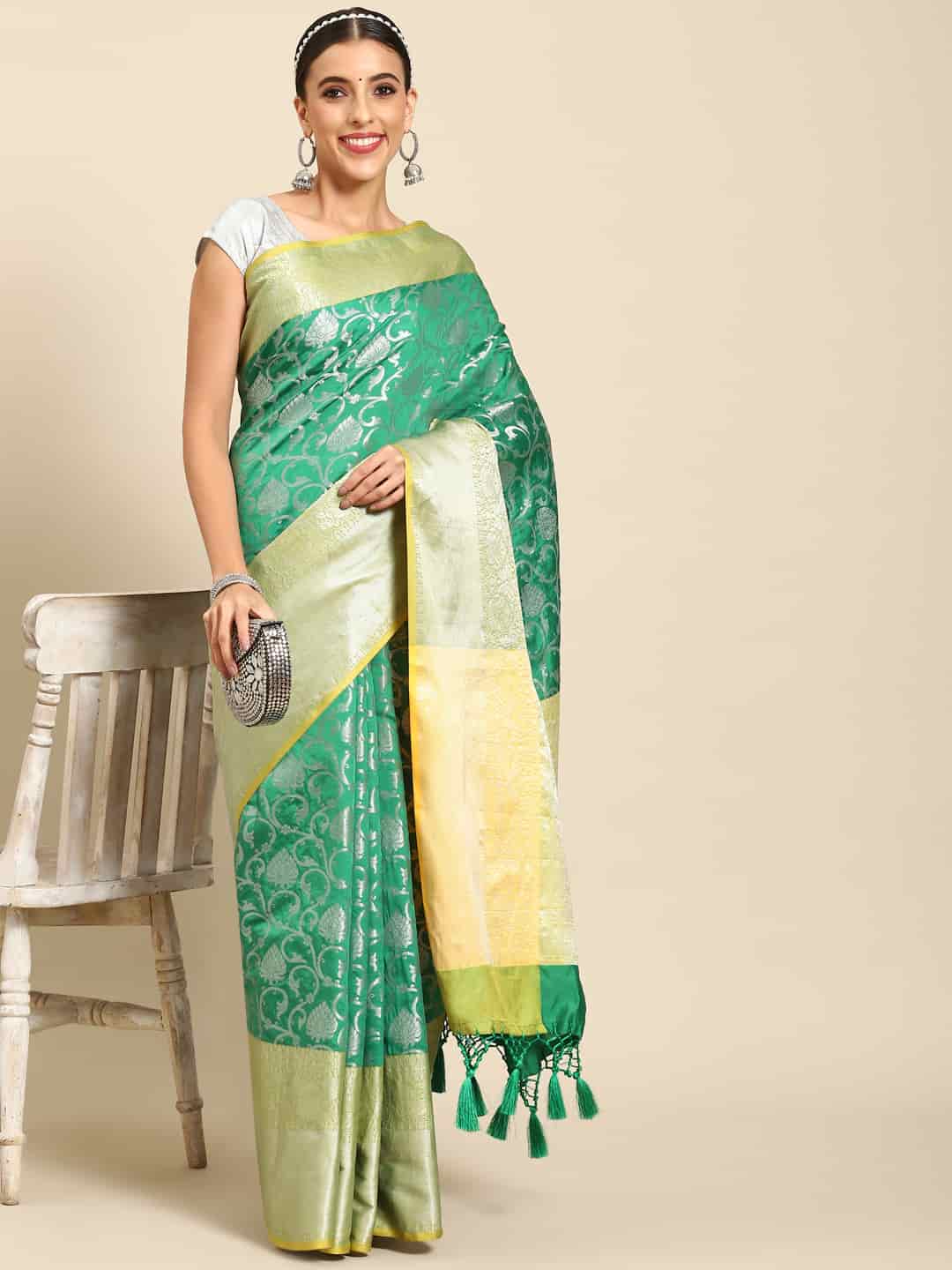 Brocade Soft Silk Zari Woven Saree