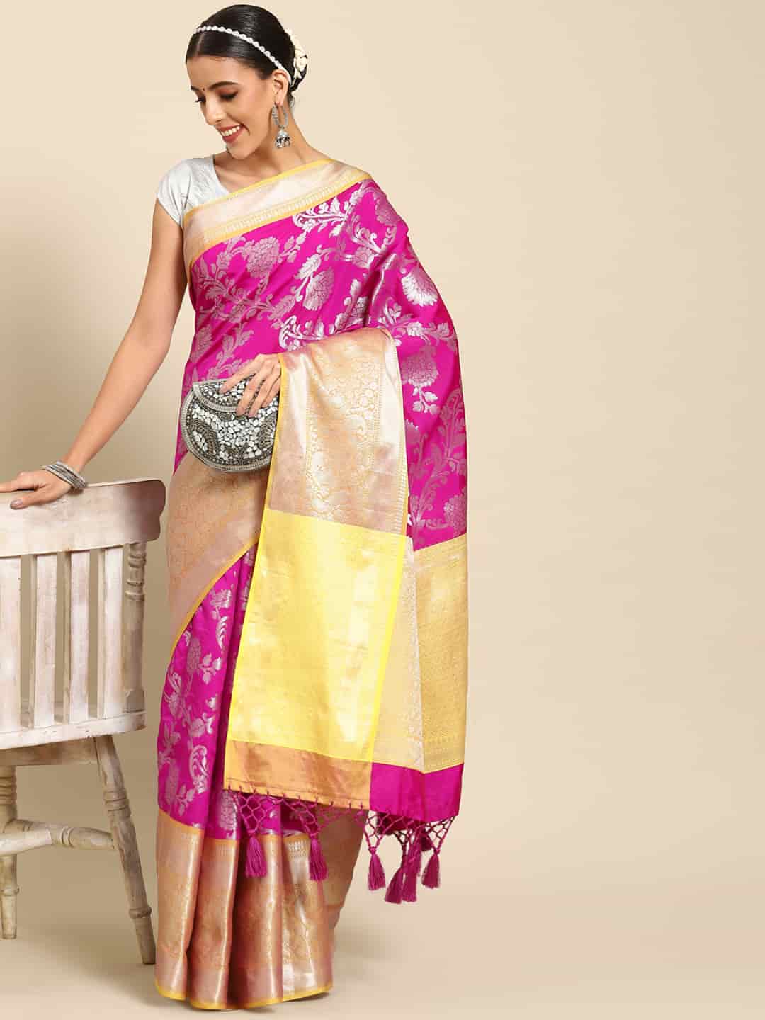 Brocade Soft Silk Zari Woven Saree
