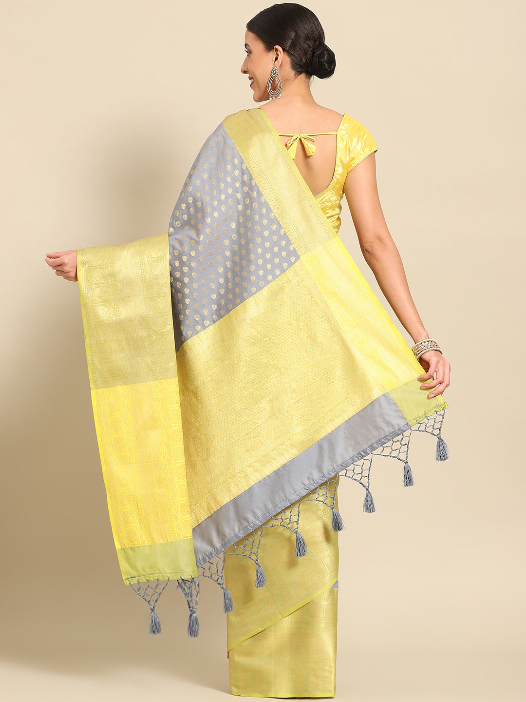 Ethnic Motifs Kanjeewaram Art Silk Saree