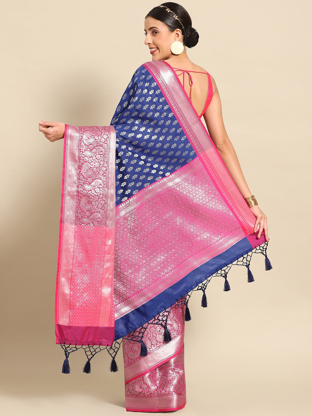 Ethnic Motifs Kanjeewaram Art Silk Saree