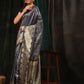 Kanchipuram Soft Silk Zari Woven Striped Saree