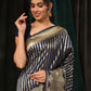 Kanchipuram Soft Silk Zari Woven Striped Saree