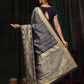 Kanchipuram Soft Silk Zari Woven Striped Saree