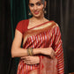 Kanchipuram Soft Silk Zari Woven Striped Saree