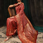 Kanchipuram Soft Silk Zari Woven Striped Saree