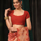 Kanchipuram Soft Silk Zari Woven Striped Saree