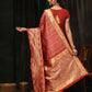 Kanchipuram Soft Silk Zari Woven Striped Saree