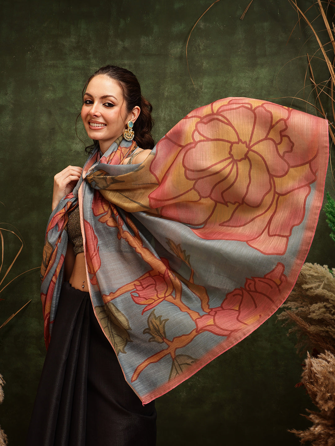 Women's Cotton Silk Digital Printed Saree