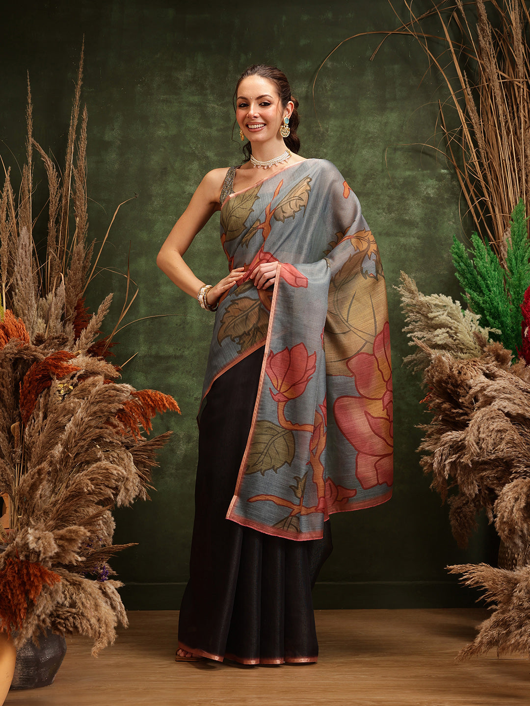 Women's Cotton Silk Digital Printed Saree