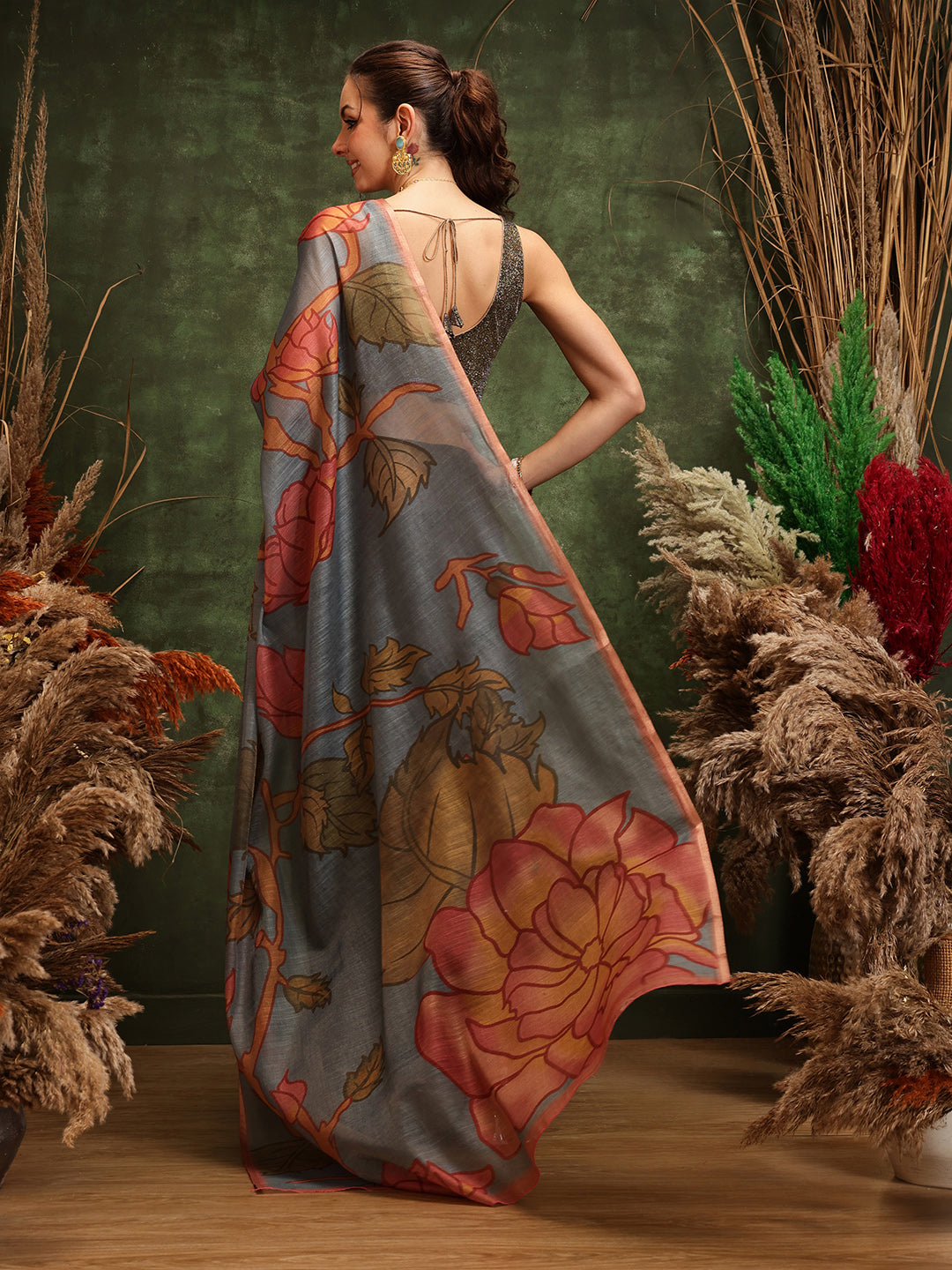 Women's Cotton Silk Digital Printed Saree