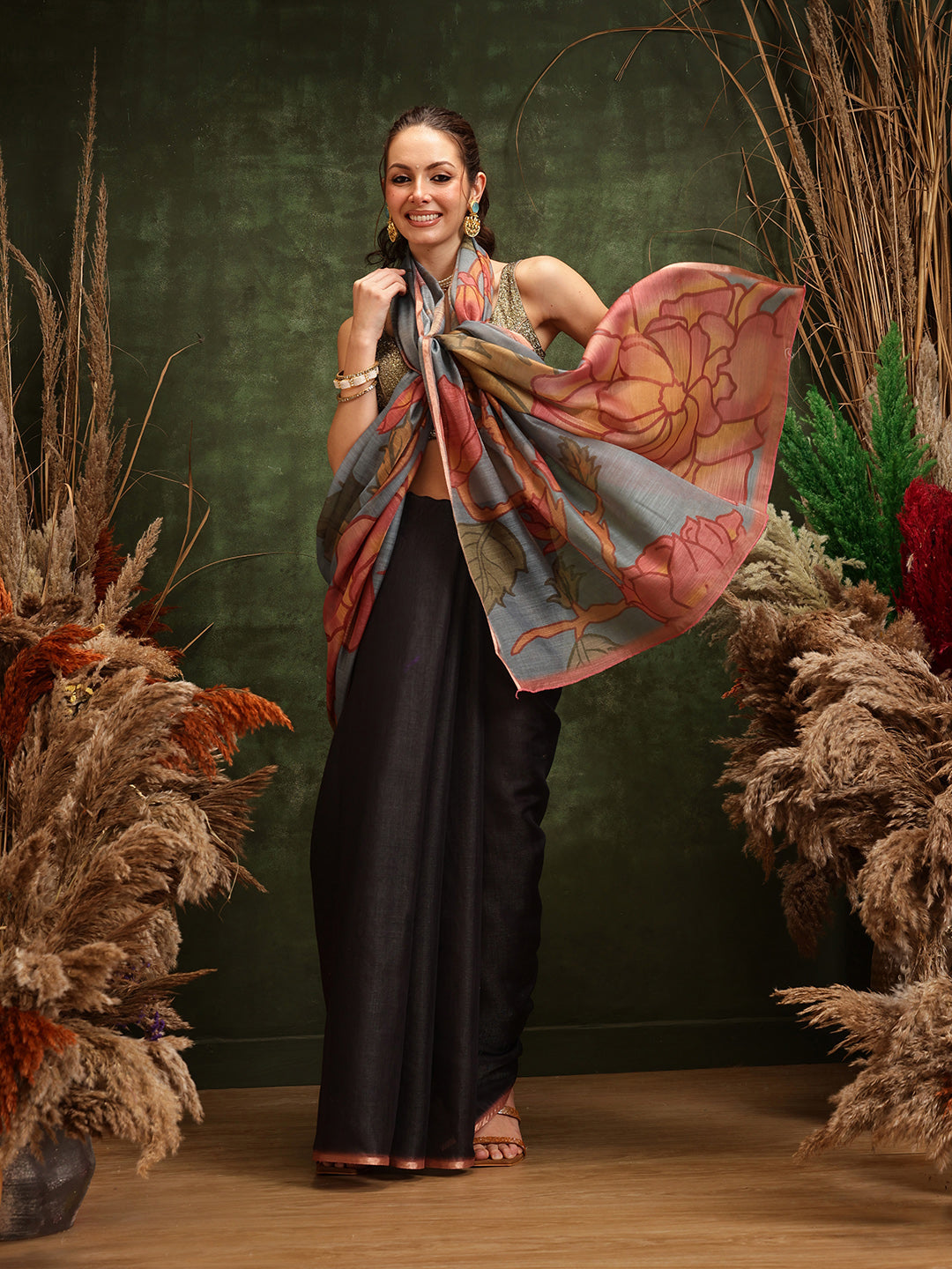 Women's Cotton Silk Digital Printed Saree