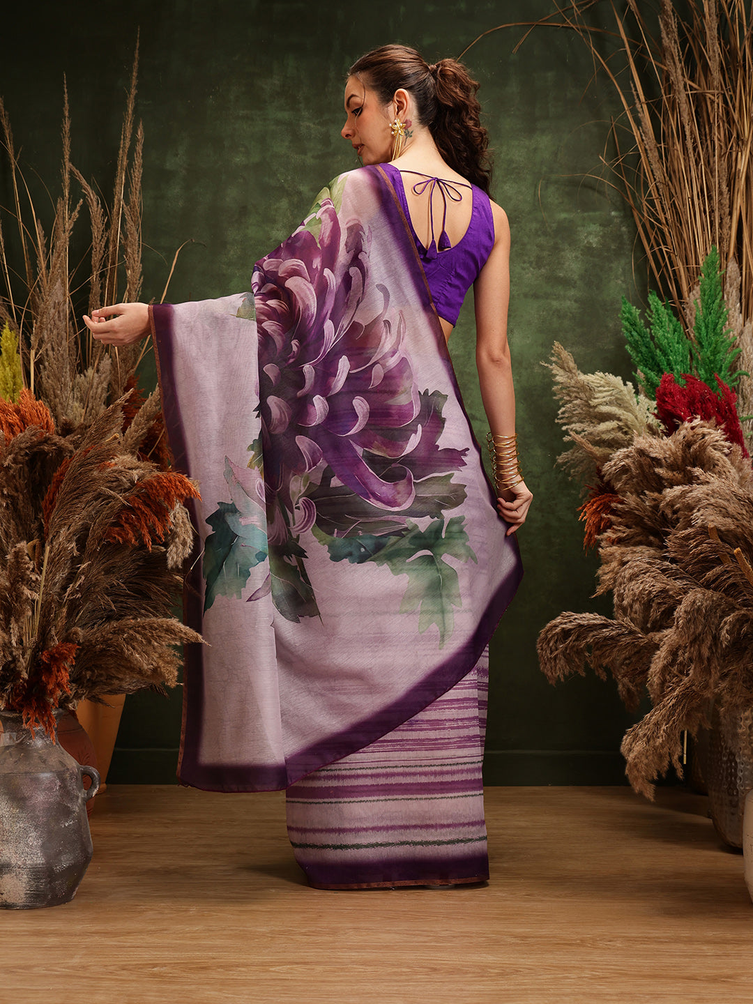 Women's Cotton Silk Digital Printed Saree