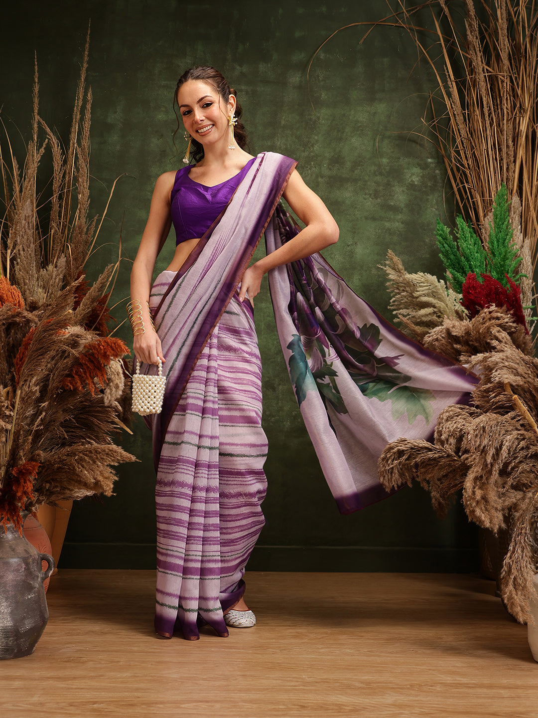 Women's Cotton Silk Digital Printed Saree