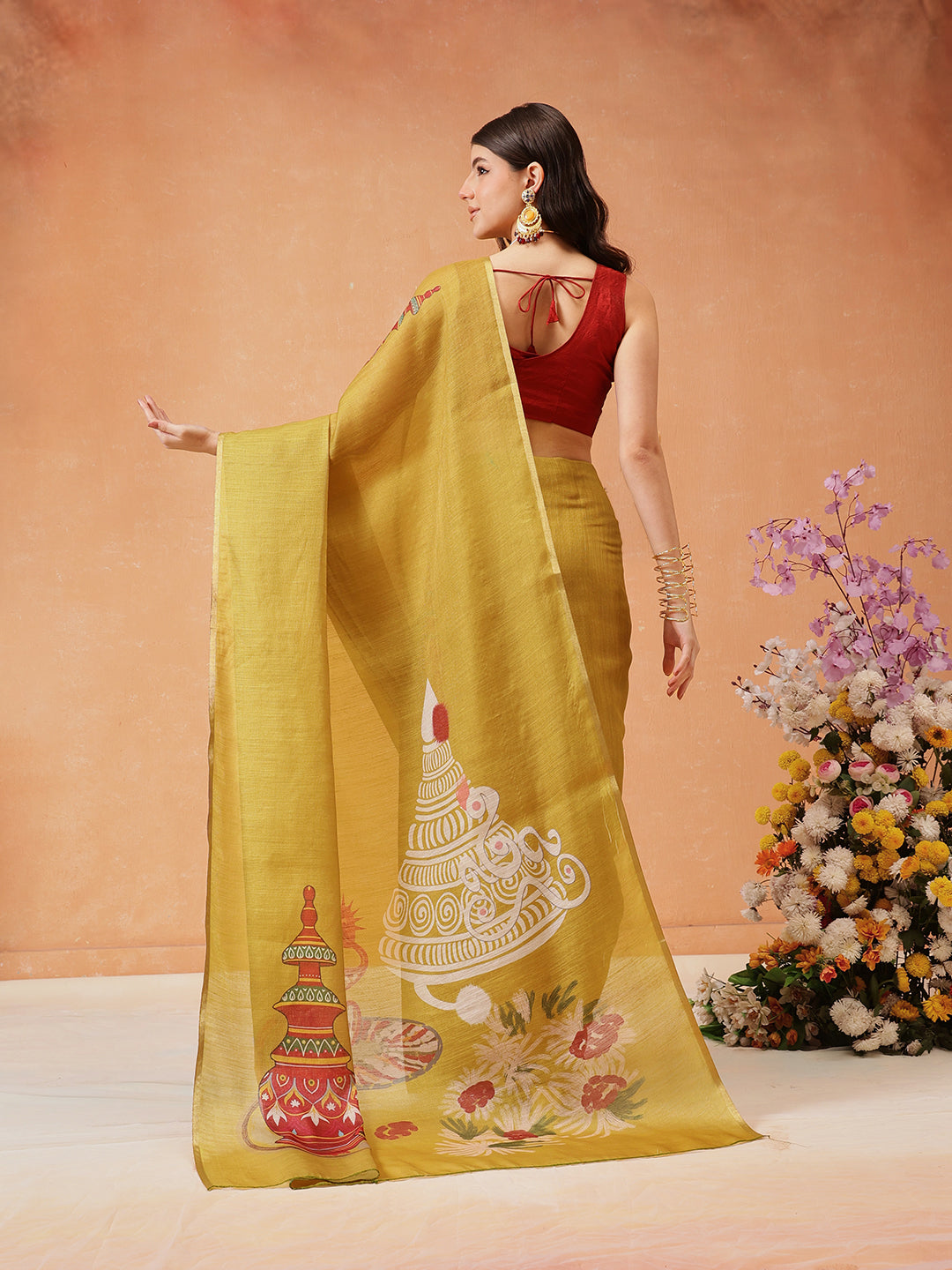 Women's Cotton Silk Digital Printed Saree
